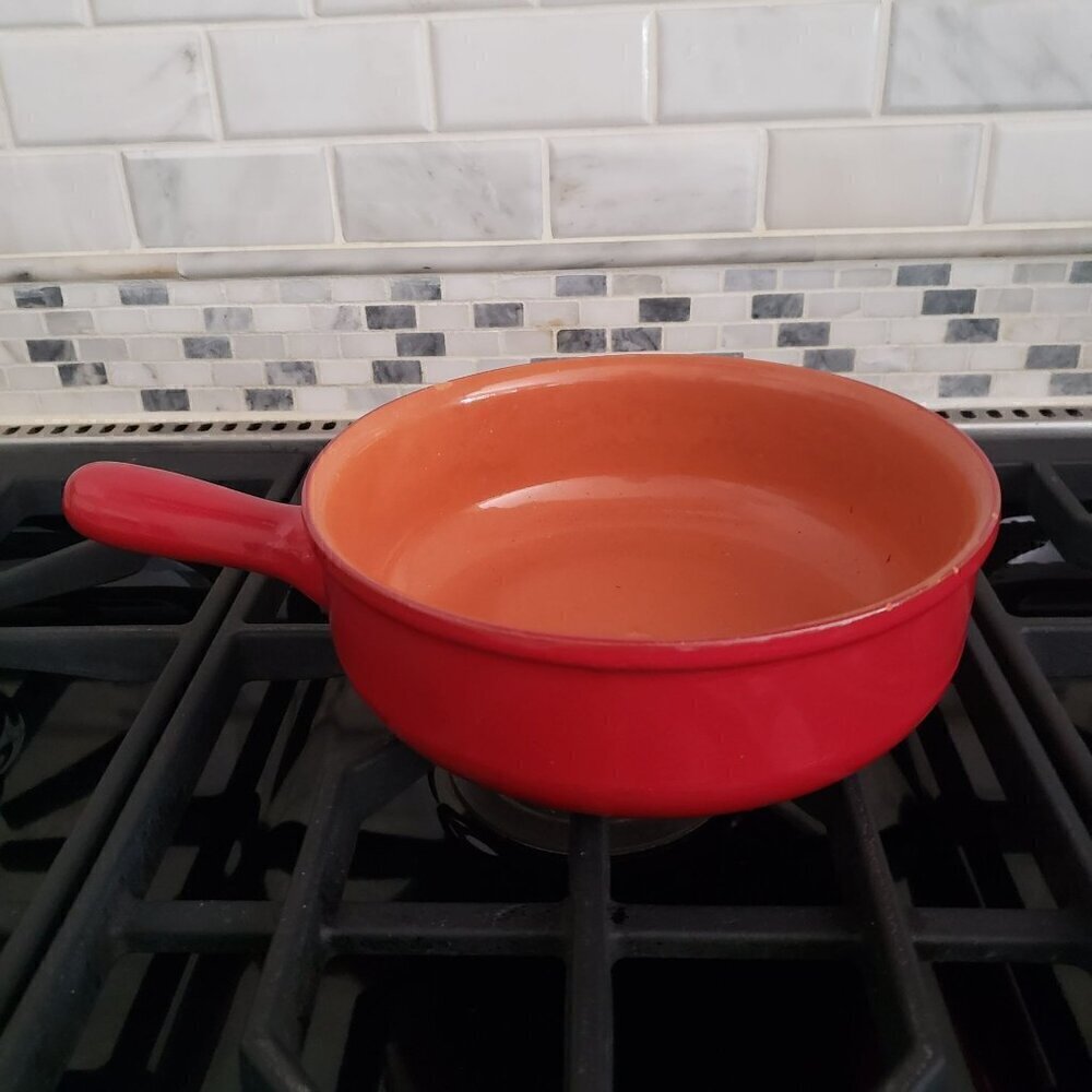 Piral Albisola Made in Italy Terracotta Clay 9" Red Cookware Baking Serving Pan